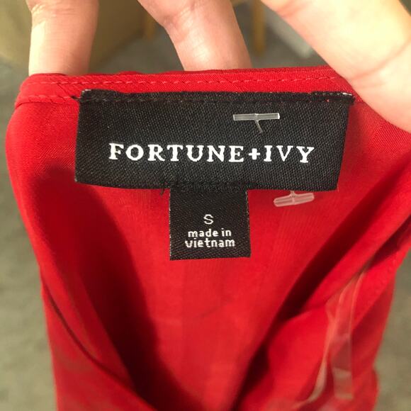 Fortune + Ivy SMALL Stitch Fix Semi-Sheer Stripe Front Tie Wrap Blouse NWT - Picture 7 of 7